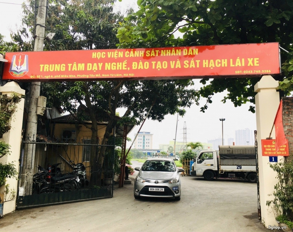 Sân tập lái xe Học viện Cảnh Sát thực tế